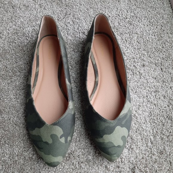Old Navy Womens Shoes Camo  Ballet Flats Size 8 - Picture 4 of 7